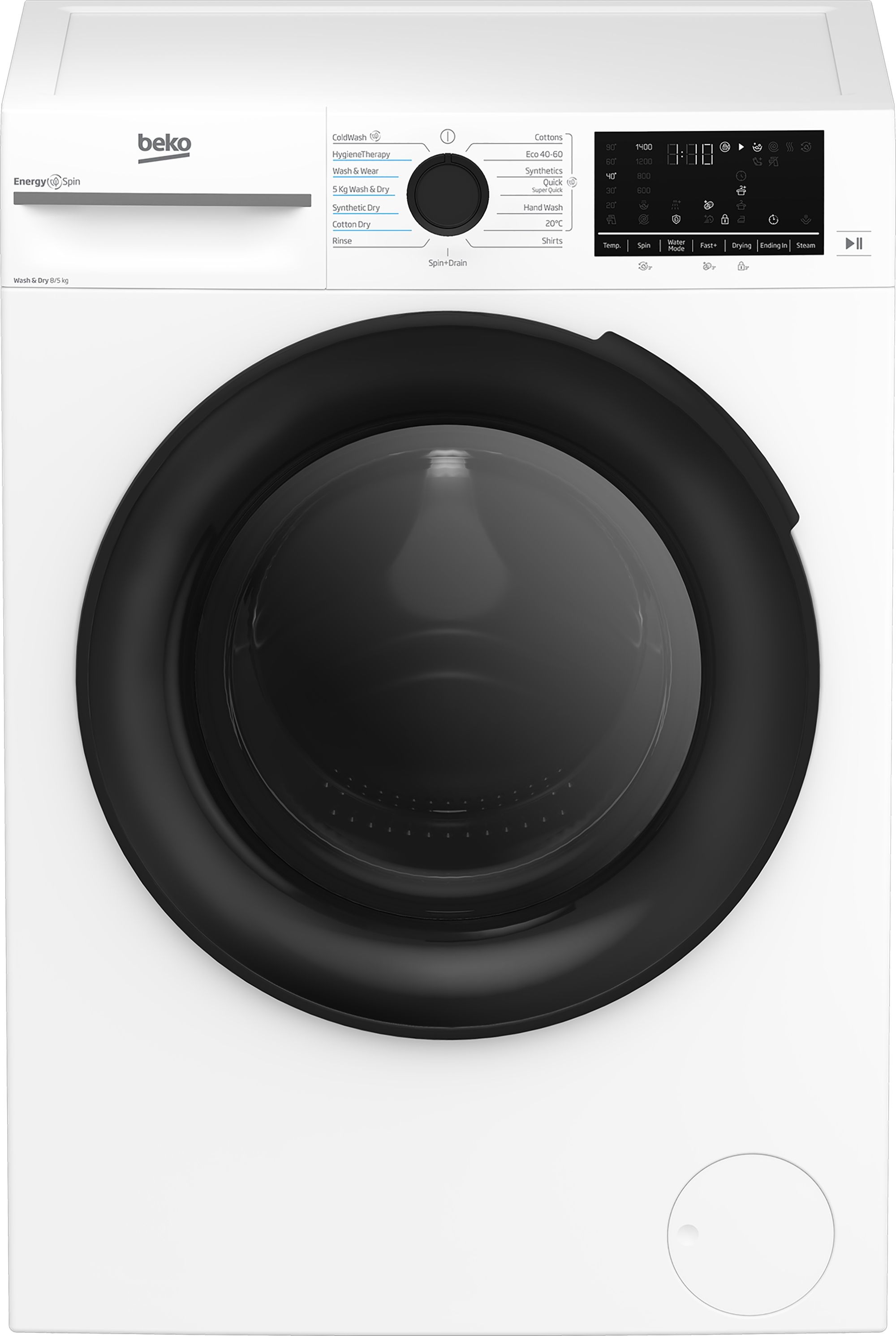 Image of Beko EnergySpin BM3DT68342W 8Kg/5Kg Washer Dryer with 1400 rpm - White, A Rated [Wash Only], White