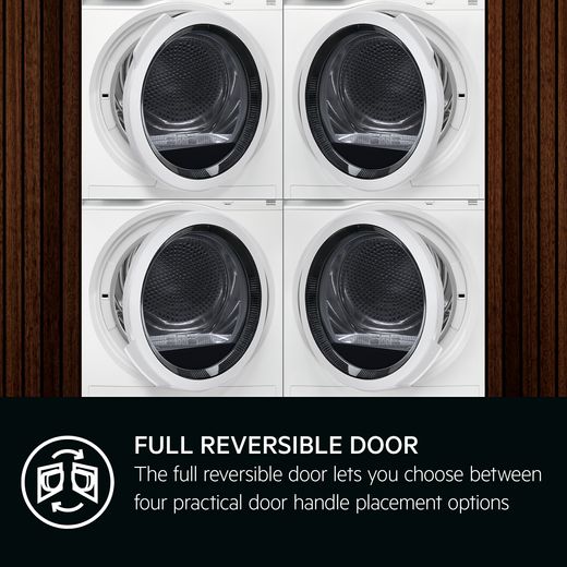 AEG 7000 Series TR718A4B 8Kg Heat Pump Tumble Dryer - White - Annotation - Revisable drawer shot