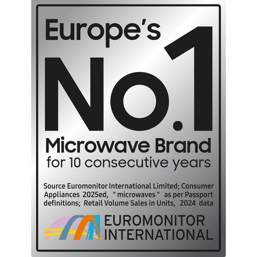 Samsung MW5000H MC28H5013AS 28 Litre 31cm High, Freestanding Small Combination Microwave Oven - Silver - Annotation - Europe number 1 shot