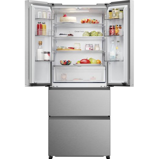 Hoover American Fridge Freezer - Stainless Steel - Front with door open shot