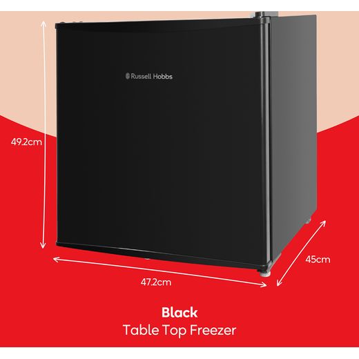 Russell Hobbs Table Top Mini Freezer - Black - Dimensions