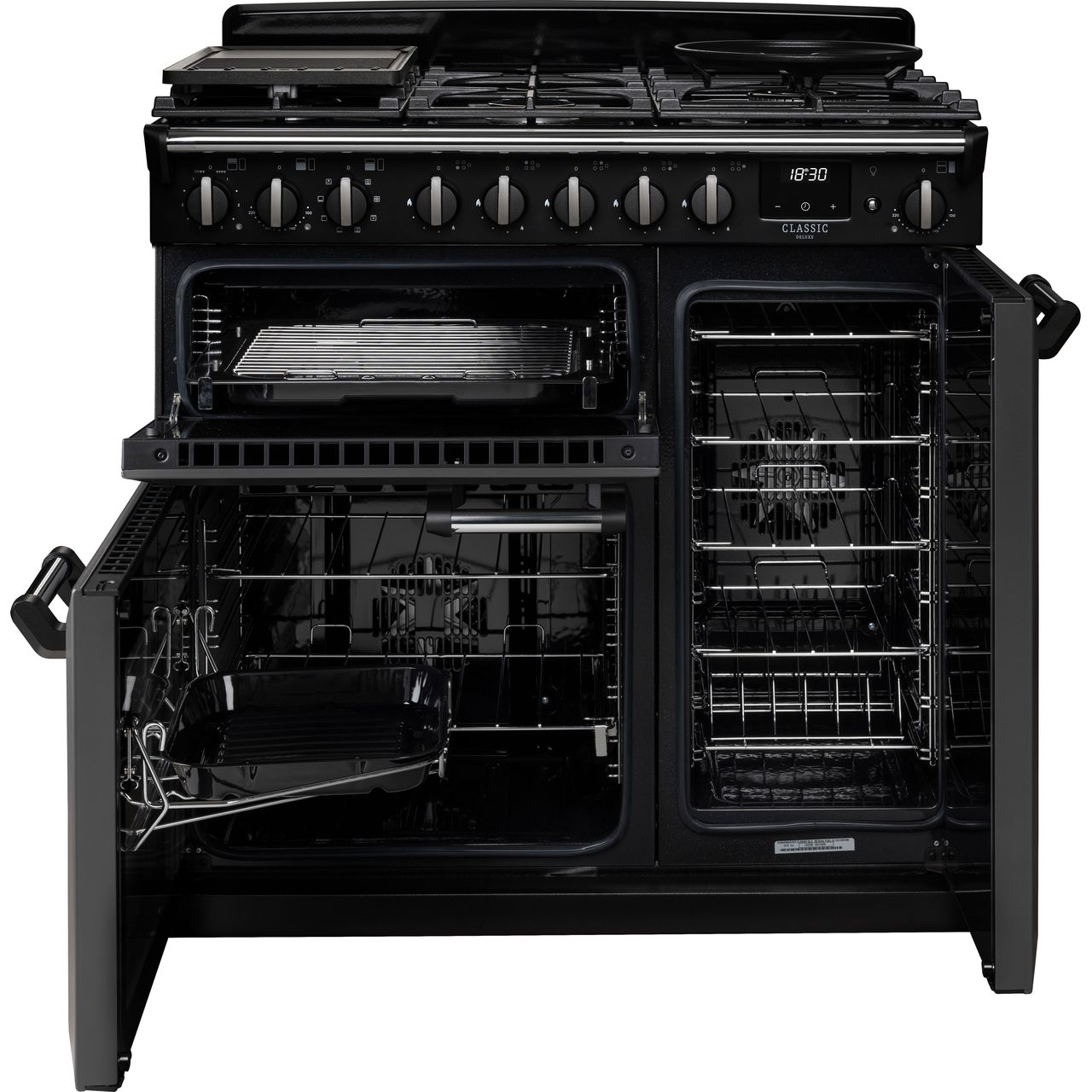 れんページ Rangemaster 80L Electric Range Cooker | CLDL90DFPGBL/CM1_BK | ao.com