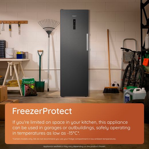 Hotpoint HPKF 3243 XR5UK 181cm 50/50 Total No Frost Fridge Freezer - Black - annotation - freezer protect shot