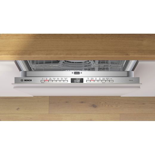 Bosch Series 4 Integrated Standard Dishwasher - Silver - Control panel shot