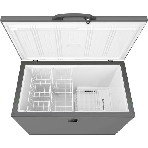 Hisense FT280WN3SGD Total No Frost Chest Freezer - Silver - top view shot