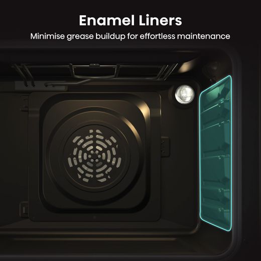 Hisense Built In Electric Single Oven - Black - Annotation - Enamel liners