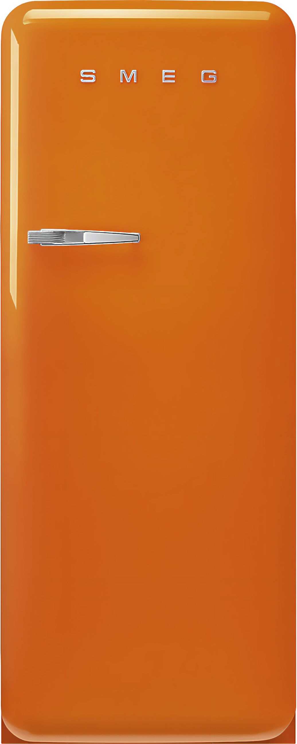 Smeg Right Hand Hinge FAB28ROR5UK 153cm High Small Fridge with Ice Box - Orange - D Rated, Orange