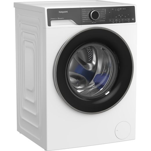 Hotpoint Fabric Care HB93WWCAREUK 9kg WiFi Connected Washing Machine with 1400 rpm - White - right perpsective shot 