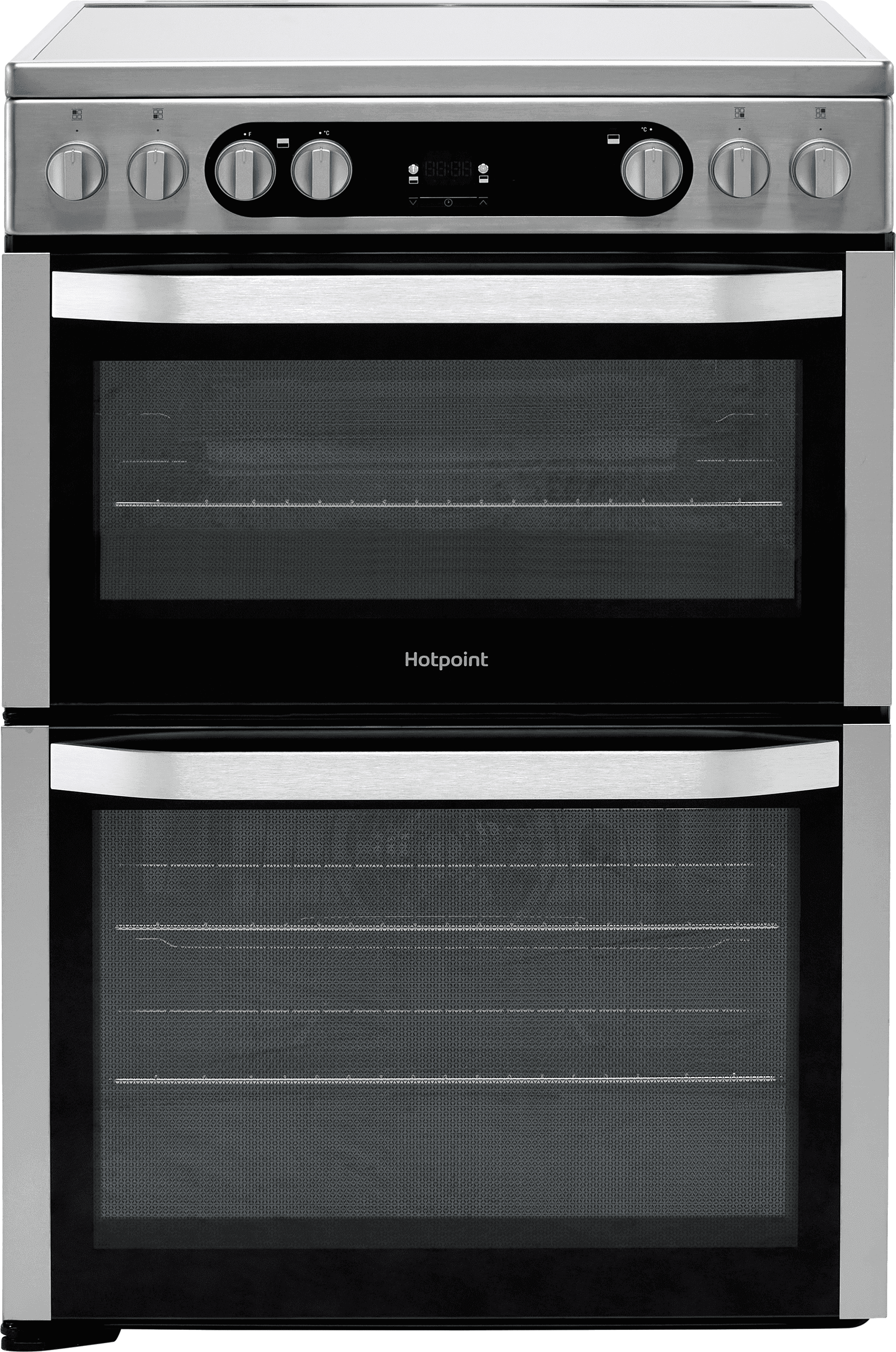 Hotpoint HDM67V9HCX/UK 60cm Electric Cooker with Ceramic Hob - Silver - A/A Rated, Silver