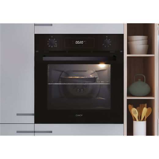 Candy Idea Built In Electric Single Oven - Black - Oven in kitchen shot