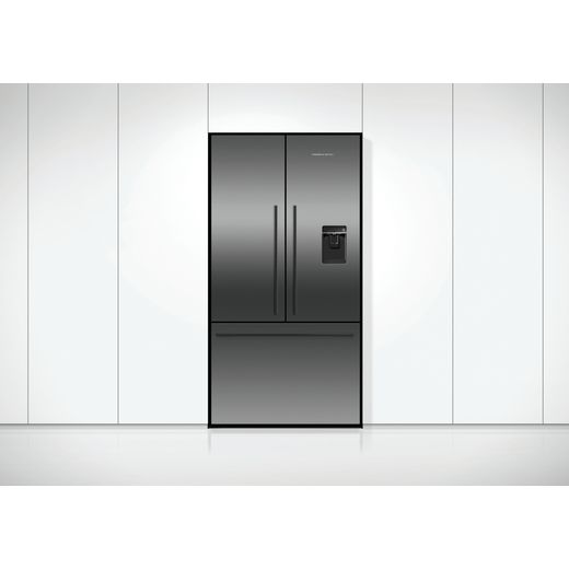 Fridge Freezer French Door 900mm Black Steel - Ice & Water, WiFi, compatible with SmartHQ App - Fridge freezer in kitchen