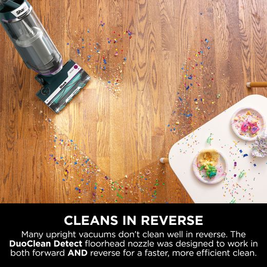 Shark PowerDetect with DuoClean Upright Vacuum Cleaner - Annotation - Cleans in reverse