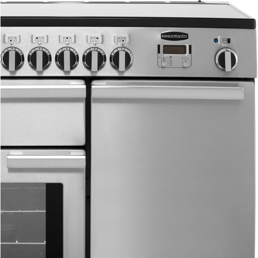 Rangemaster Professional Plus 100cm Electric Range Cooker with Induction Hob - Stainless Steel
