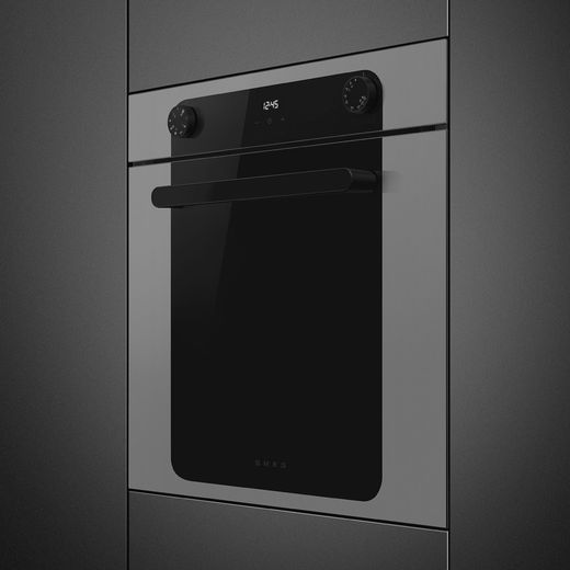 Smeg Musa SF6200TSI Built In Electric Single Oven - Silver - Oven in kitchen shot