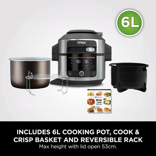 Ninja Foodi 11-in-1 SmartLid OL550UK 6 Litre Multi Cooker With Air Fryer Function - Stainless Steel / Black - Annotation - Parts