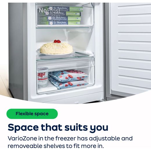 Bosch Series 6 American Fridge Freezer - Stainless Steel - AO Annotation -VarioZone