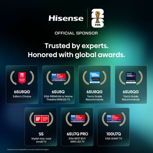 Hisense 55" 4K Ultra HD QLED Smart Freely TV [2026] - Awards