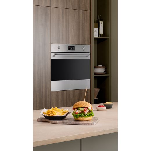 Smeg Classic SO6302TX Built In Electric Single Oven - Stainless Steel - Oven in kitchen shot 