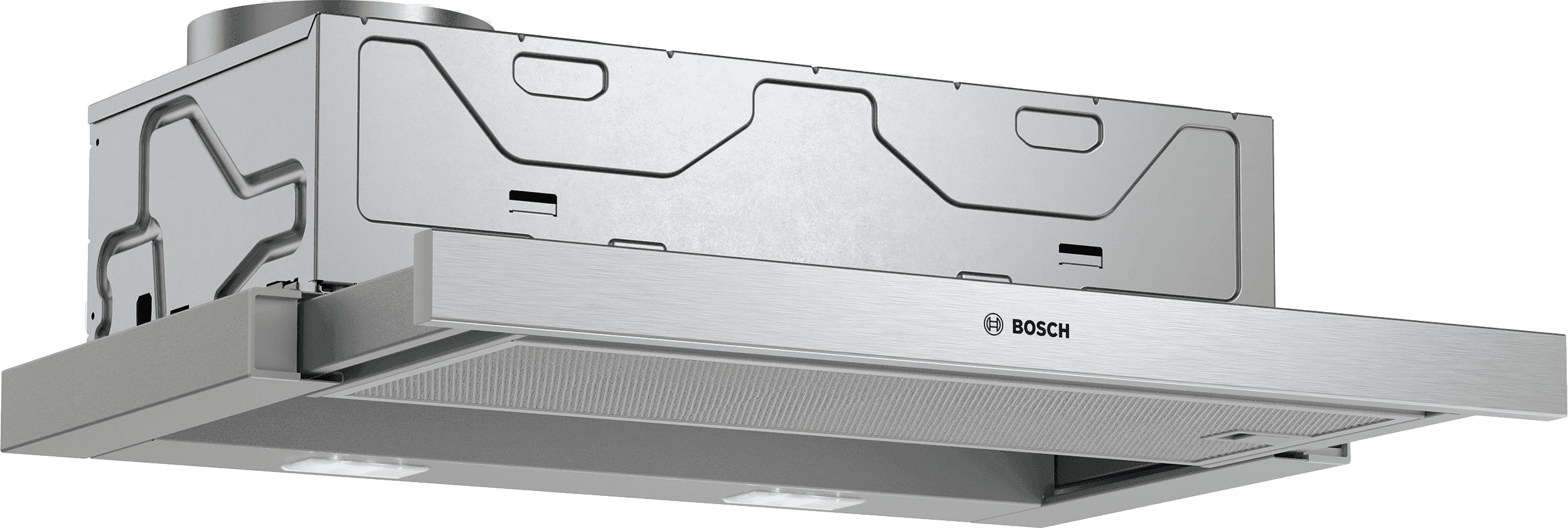 Image of Bosch Series 2 DFM063W56B Built In Telescopic Cooker Hood - Silver, Silver