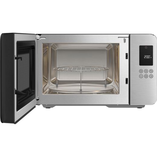 Smeg Collezione MOC01BLMUK Litre 30cm High, Freestanding Small - Black - Door open