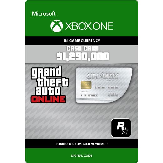 Grand Theft Auto V Great White Shark Cash Card For Xbox One Digital Download