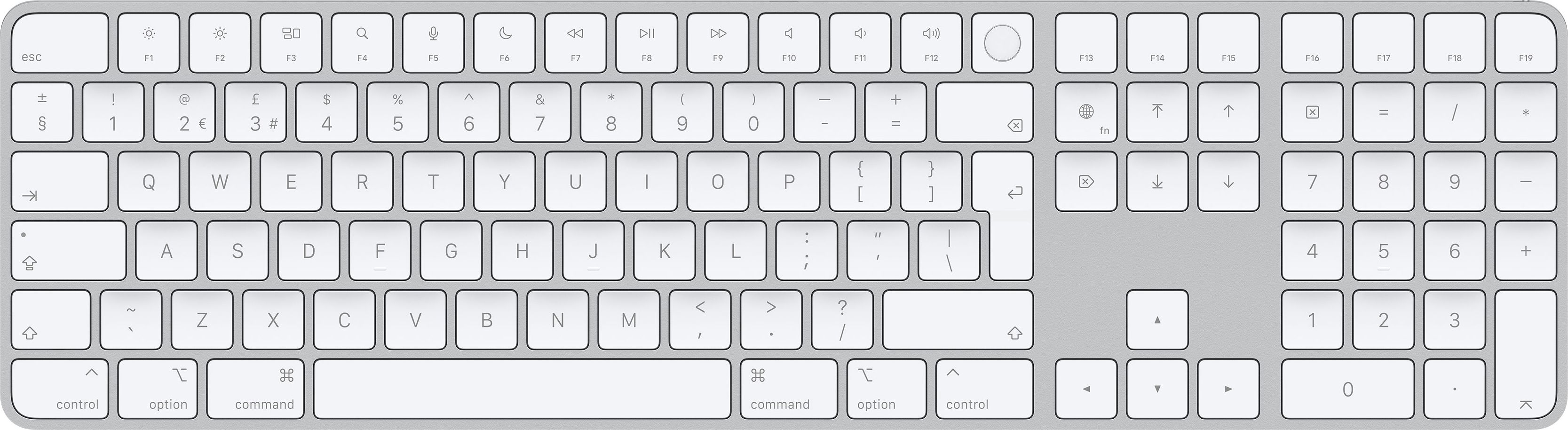 Apple Magic Keyboard with Touch ID and Numeric Keypad - White