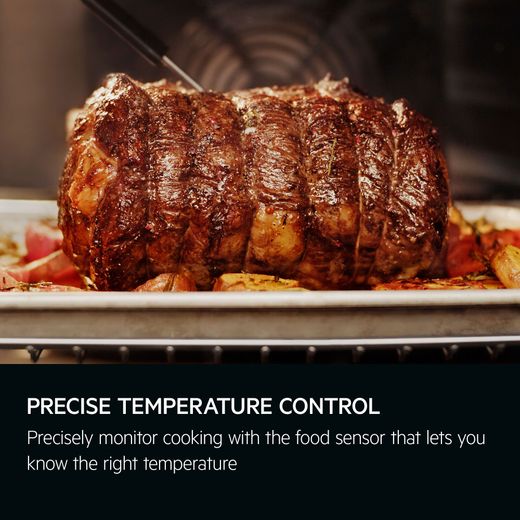 AEG 6000 SenseCook® TS6PB521AB Built In Electric Single Oven with Pyrolytic Cleaning - Black - Annotation - Precise temperature control