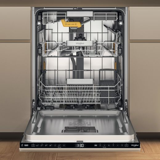 Whirlpool Standard Dishwasher - Black - Front with door open shot
