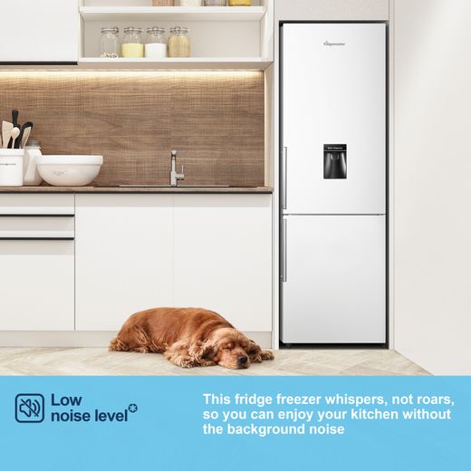 Fridgemaster MC55265DE 180cm 70/30 Fridge Freezer - White - Annotation - Low noise level