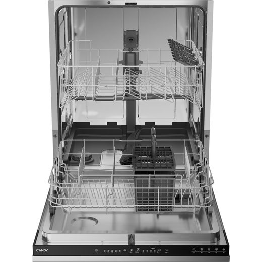 Candy RapidÓ Fully Integrated Standard Dishwasher - Silver - Front with door open shot