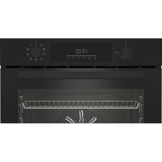 Beko Electric Single Oven - Black - Control panel shot