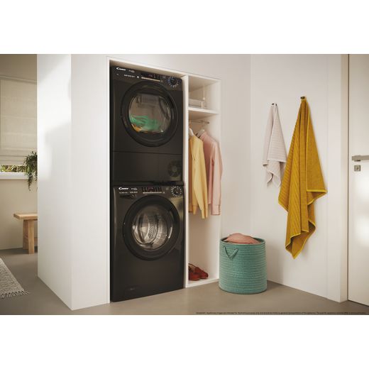 Candy Smart Pro 9Kg Condenser Tumble Dryer - Black - Tumble dryer in utility room shot