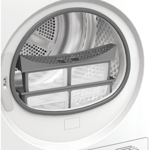 Indesit C YSD 72D WW UK 7Kg Heat Pump Tumble Dryer - White - Door open filter shot