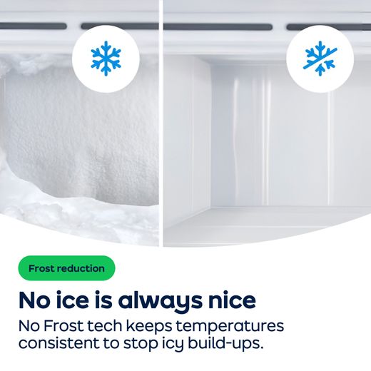 Indesit IKNH 1261 S4UK 182cm High 50/50 Frost Free Fridge Freezer - Silver - AO Annotation - No-Frost