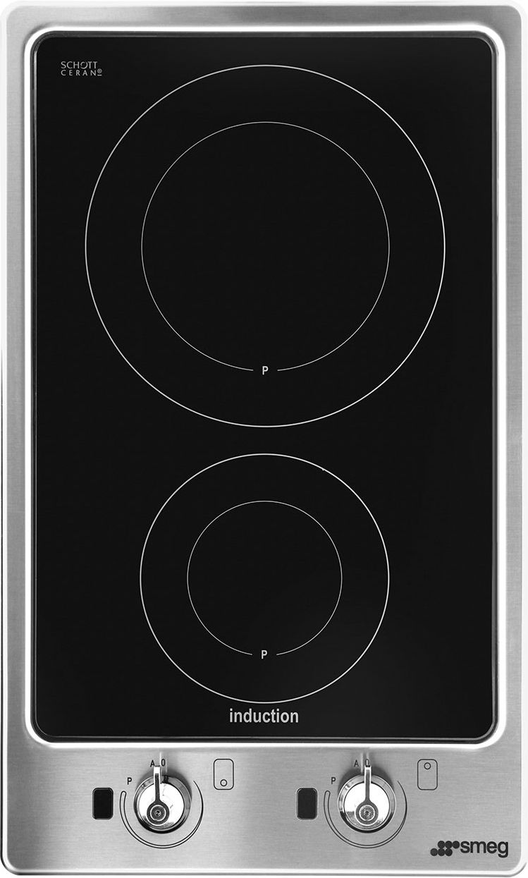 Image of Smeg Classic PGF32I-1 31cm Induction Hob - Stainless Steel, Stainless Steel