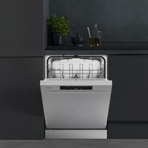 Hisense Hi4 Standard Dishwasher - Silver - Dishwasher in kitchen