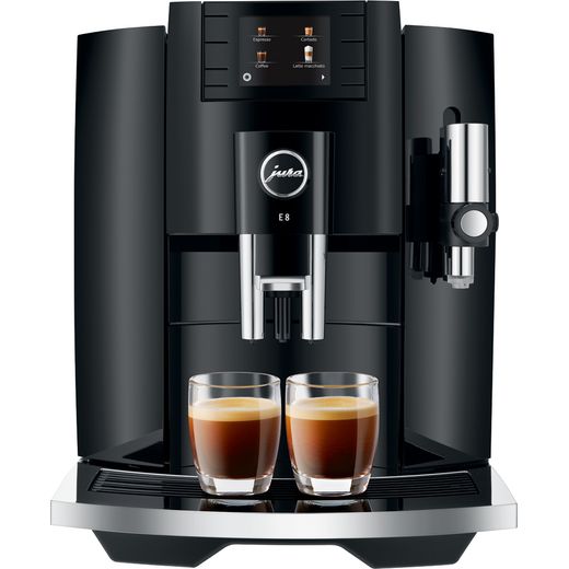 Jura E8 15372 Bean to Cup Coffee Machine - Piano Black