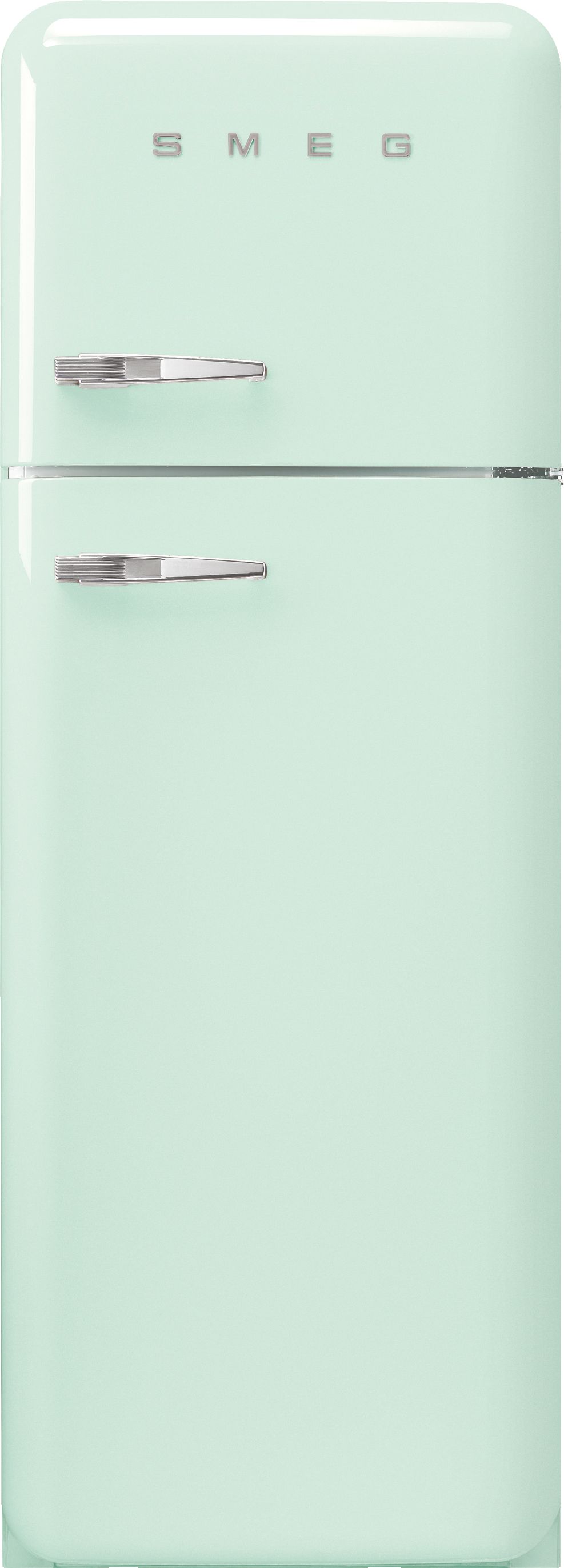 Image of Smeg 50s Style Retro Right Hand Hinge FAB30RPG5UK 172cm 80/20 Fridge Freezer - Pastel Green - D Rated, Green