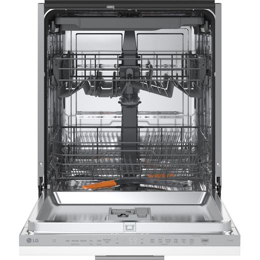 LG QuadWash™ Fully Integrated Standard Dishwasher - Stainless Steel with Fixed Door Fixing Kit - Door open