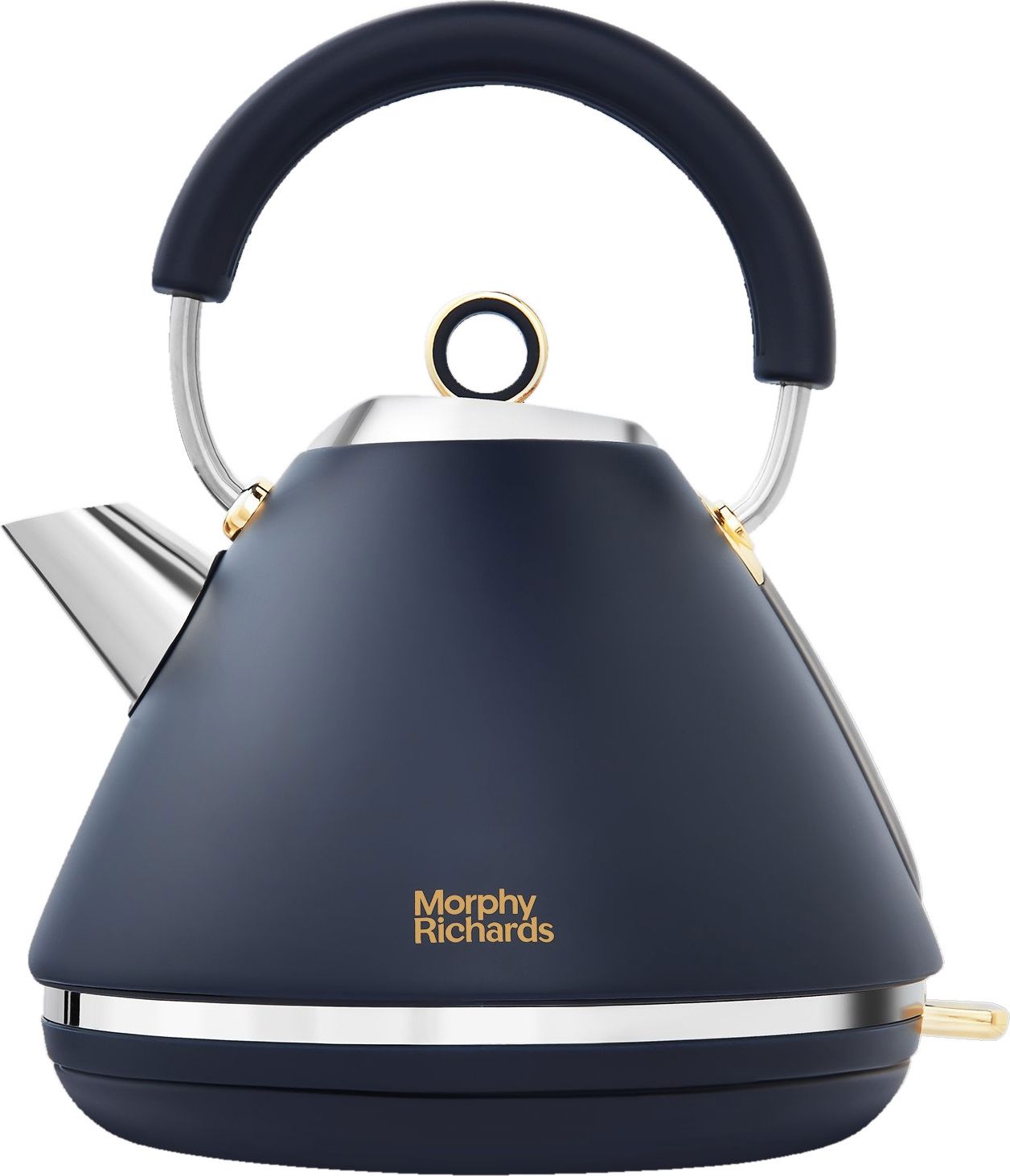 Morphy Richards Accents Gold Pyramid Kettle - 1.5L - Navy Blue - 3100W