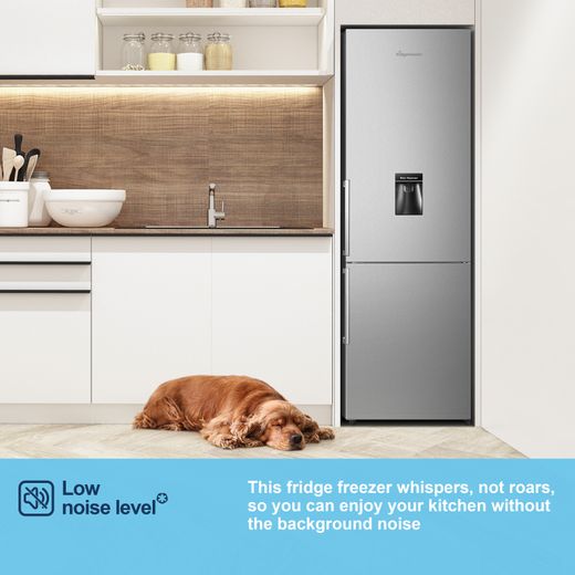 Fridgemaster MC55265DES 180cm 70/30 Fridge Freezer - Silver - Annotation - Low noise level