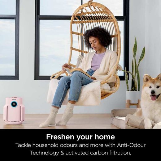 Shark NeverChange5 Compact Pro HP072UKPK Air Purifier - Quartz - Annotation - freshen home shot