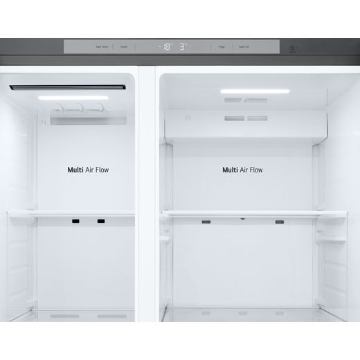 LG NatureFRESH™ American Fridge Freezer - Prime Silver  - Close up shot 