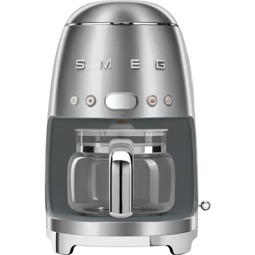 Smeg 50's Retro DCF02SSUK Filter Coffee Machine with Timer - Stainless Steel
