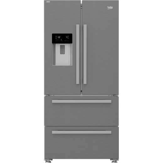 Beko HarvestFresh GNE360520DX American Fridge Freezer - Stainless Steel - F Rated