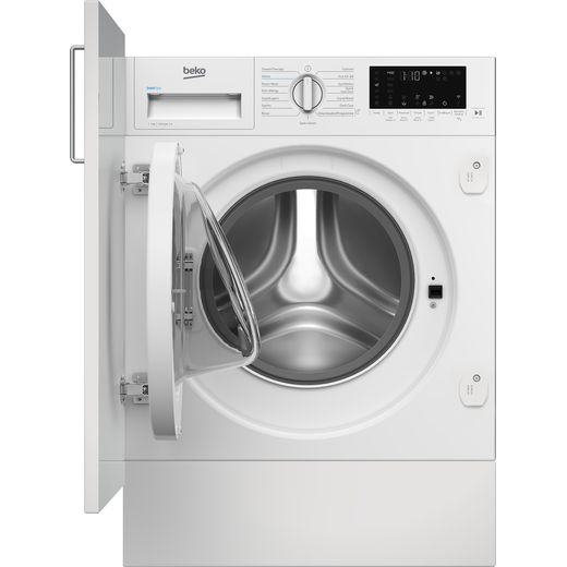 Beko WTIK74122 Integrated Washing Machine with 1400 rpm - White - Door open