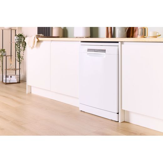 Bosch Series 4 Standard Dishwasher - White - Dishwasher in kitchen shot