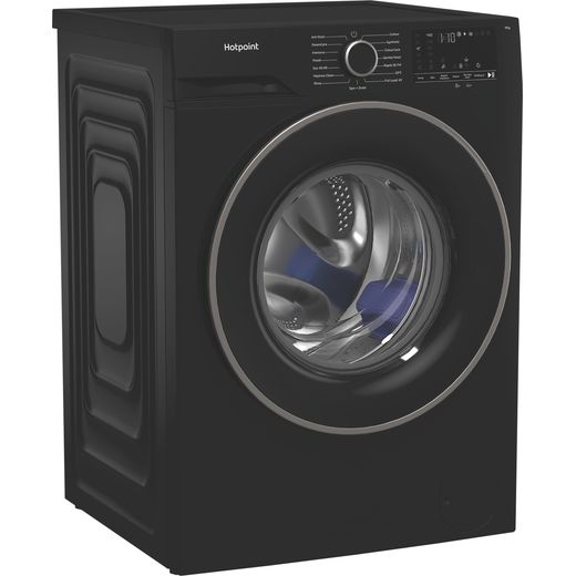 Hotpoint AntiStain HB113BANTISTAINUK 11kg Washing Machine with 1400 rpm - Black - right perspective shot 