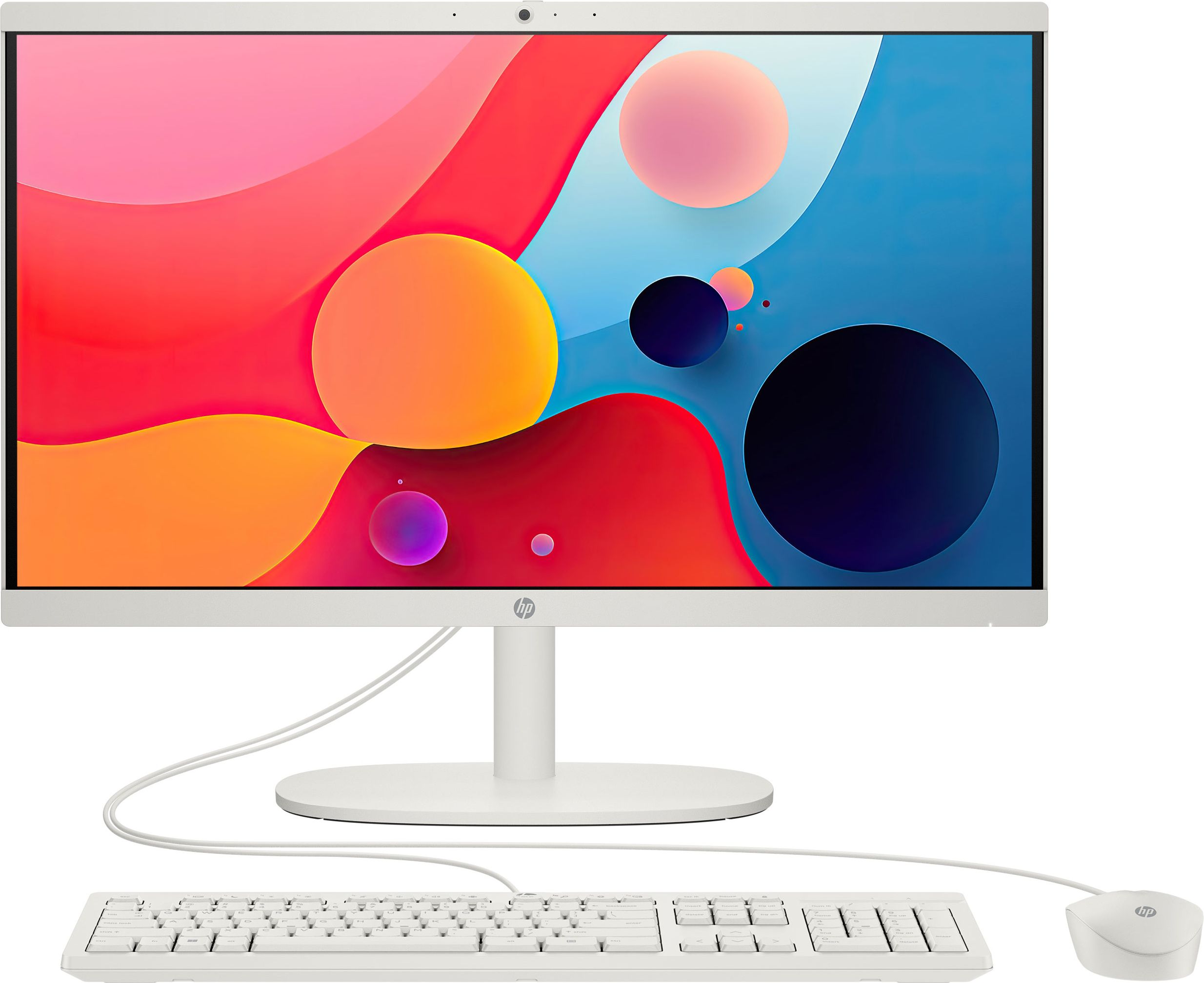 HP All-in-One Desktop - 21.4-inch - Intel Celeron N100 - 8GB RAM - 128GB Storage - White