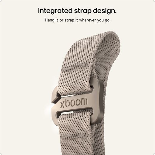 LG xboom Mini Wireless Speaker - Black - Annotation - Integrated strap design